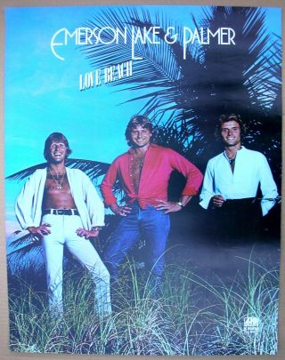 Emerson Lake & Palmer Elp Love Beach Promo Poster - 1978 Classic