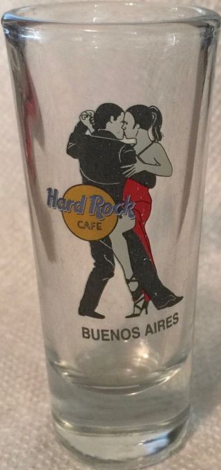 Hard Rock Cafe Buenos Aires 3.  5 " Shot Glass Tango Dancers 1 Of4 Cordial Shooter