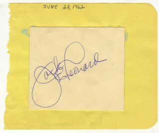 Jack E.  Leonard Cut Signature Autograph Comedian Tonight Show Jack Paar