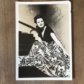 Maureen O’hara Signed B&w Photo Hollywood Memorabilia (deceased) 5 X 7 - Read