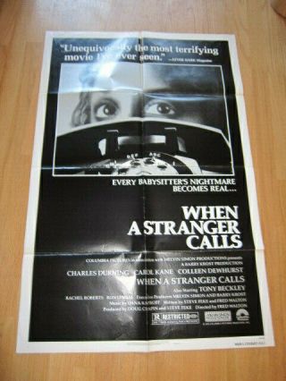 When A Stranger Calls 1979 Poster Carol Kane Charles Durning