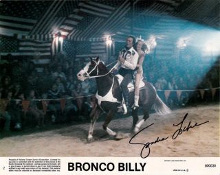 Sondra Locke Signed Bronco Billy 8x10 W/ Clint Eastwood Vintage 