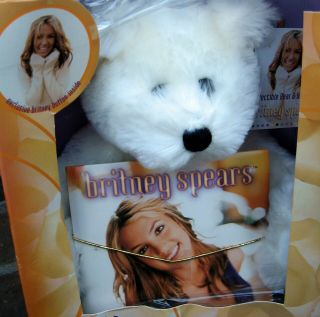 Vtg Britney Spears Official Teddy Bear Cd Button Pin Bonus 2000 Oops Collectible