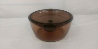 Vintage Corningware visions Amber dutch oven 4.  5L Glass cookware 2