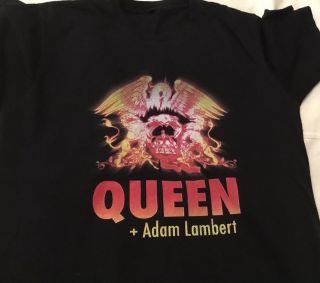 Queen Adam Lambert S/s 2 Sided Logo Tour 2017 T - Shirt Medium