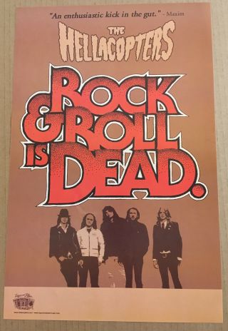 Hellacopters Rare 2005 Promo Poster For Rock Dead Cd Usa 11 X 17 Never Displayed