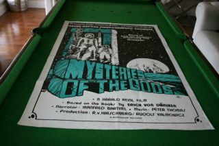 Mysteries Of The Gods 1976 Aust Rare Orig 1 Sheet Movie Poster In Near Cond