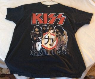 1988 Kiss Crazy Nights Tour T Shirt Look
