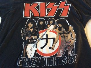 1988 Kiss Crazy Nights Tour T Shirt LOOK 2
