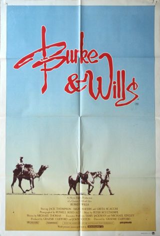 Burke & Wills Jack Thompson Cinema Release 1 Sheet Vintage Movie Poster
