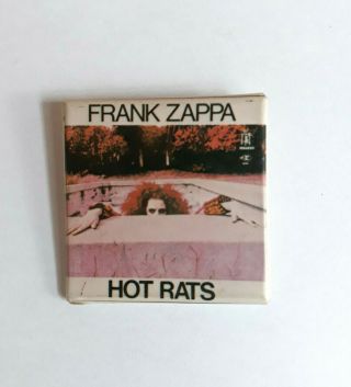 Vintage Frank Zappa Hot Rats Album Cover Square Badge Pinback Pin