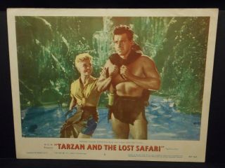 Tarzan And The Lost Safari Gordon Scott 1957 Lobby Card 5 Vg Jungle