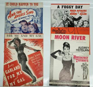 Movie Sheet Music Incl.  James Dean,  Marilyn Monroe,  Lucille Ball 70,  30s - 50s