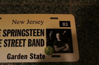 Rare Bruce Springsteen THE BOSS Garden State License Plate Tag 2003 Tour 2