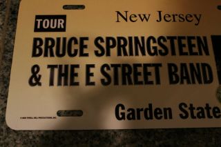 Rare Bruce Springsteen THE BOSS Garden State License Plate Tag 2003 Tour 3