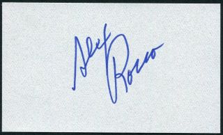Alex Rocco Signed 3x5 Index Card The Godfather Moe Greene Batman Block Simpsons