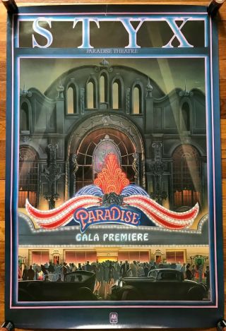 Styx Paradise Theatre Rare Promo Poster 1981