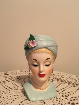 5 3/4  Napco C - 4899a Lady Head Vase Vintage Headvase