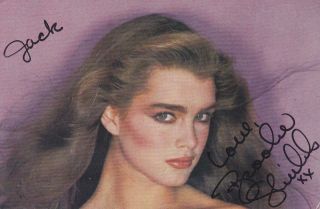 Brooke Shields Signed Love 4x6 Color Photo Actress/pretty Baby