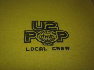 U2 Pop Mart Tour 97 Local Crew Vintage Tee Shirt Rare Screen Stars Tag Xxl
