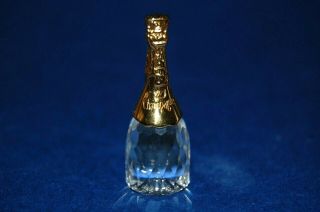 Swarovski Memories CHAMPAGNE BOTTLE Cut Crystal 18ct Gold Plated Ornament 2