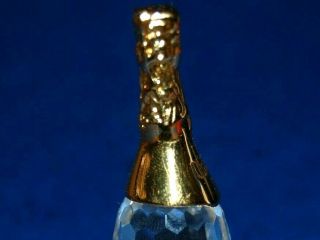 Swarovski Memories CHAMPAGNE BOTTLE Cut Crystal 18ct Gold Plated Ornament 5