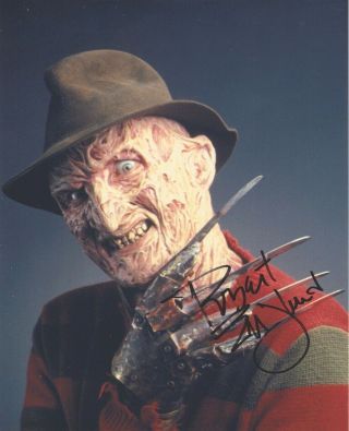 Signed Color Photo Of Robert Englund Of " A Nightmare On Elm Street "
