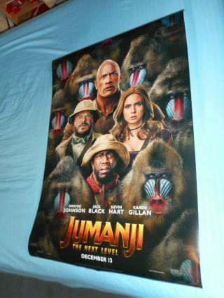 Dwayne Johnson Kevin Hart Jumanji The Next Level Movie Poster One Sheet Ds 27x40