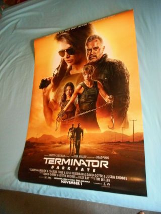 Arnold Schwarzenegger Terminator Dark Fate Orig Movie Poster One Sheet Ds 27x40 "