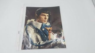 Star Trek Leonard Nimoy Spock Signed Color Photo.