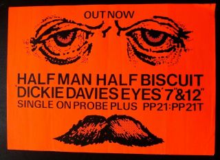 Half Man Half Biscuit - Dickie Davies Eyes Scarce Promotional Music Poster