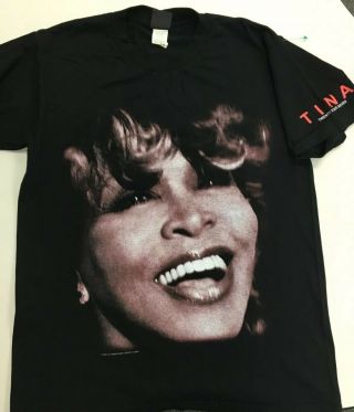Vintage Giant Tina Turner 1999 Twenty Four Seven Tour T - Shirt Size Xl All Over