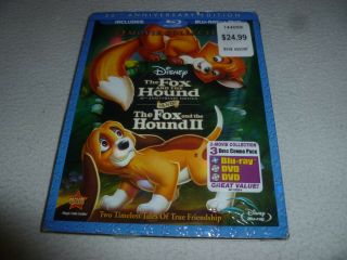 Factory Disney Fox & The Hound Ii Dvd Blue Ray 2 Movie Set Nfs