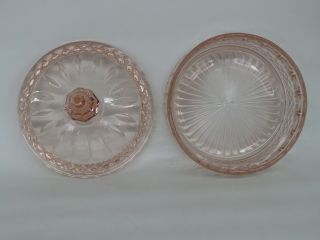 Indiana Princess Depression Glass Pink Candy Dish with Lid 200B 2