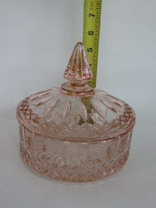Indiana Princess Depression Glass Pink Candy Dish with Lid 200B 3