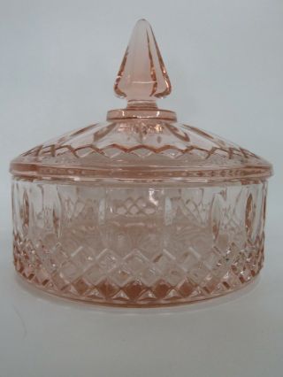 Indiana Princess Depression Glass Pink Candy Dish with Lid 200B 5