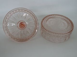 Indiana Princess Depression Glass Pink Candy Dish with Lid 200B 6