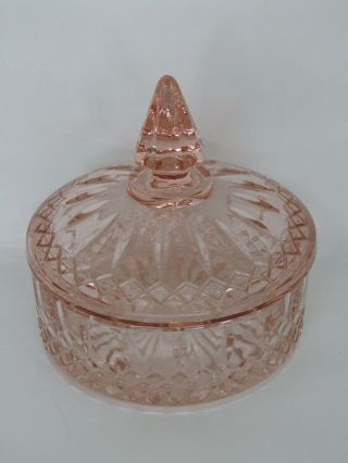 Indiana Princess Depression Glass Pink Candy Dish with Lid 200B 7