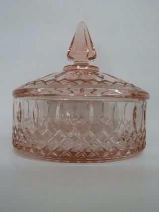 Indiana Princess Depression Glass Pink Candy Dish with Lid 200B 8