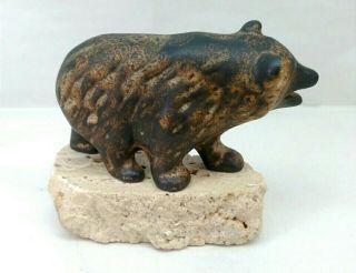 Maigon Daga Grizzly Bear Ceramic Art Pottery Sculpture/figurine Artist Signed 3 "
