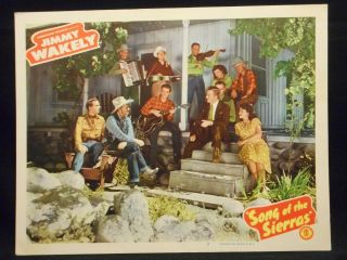Jimmy Wakely Song Of The Sierras 1946 Lobby Card 3 Vf Western