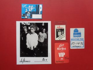 Deftones,  8x10 " B/w Promo Photo,  4 Rare Backstage Pass Originals,