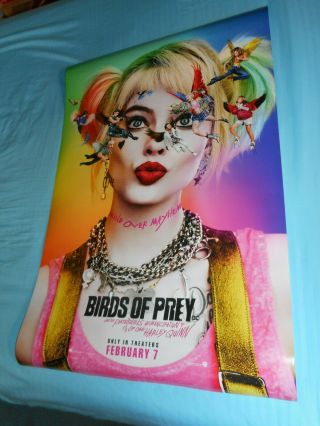Margot Robbie Birds Of Prey Orig Movie Poster One Sheet Ds 27 " X40 " Harley Quinn