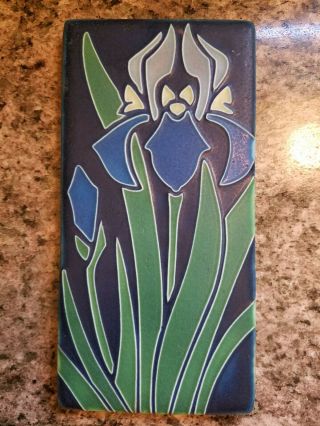 Motawi Tileworks Blue Green Iris Art Tile Ann Arbor Mi Art Deco Nouveau Style