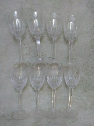 8 Wedgwood 7 3/4 " Wine Goblets Crystal Glasses Wedgewood Calendore Pattern Stems