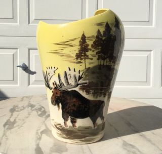 Vintage Mid Century Sascha Brastoff Matthew Adams Alaskan Motif Vase
