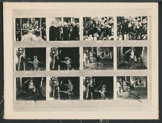 1922 Contact Sheet Photo Rudolph Valentino The Latin Lover In " The Young Rajah "