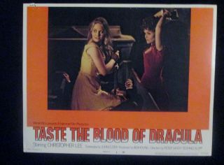1970 Taste The Blood Of Dracula Horror Movie Lobby Card 1 Hammer Film