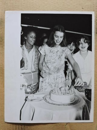 Brooke Shields With Her Birthday Cake Candid News Photo 1970 