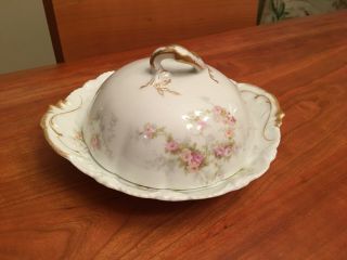 Theodore Haviland Limoges Covered Butter Dish With Insert